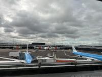 Amsterdam was still clearing up from the regional rainstorms that knocked out train service all over Germany.