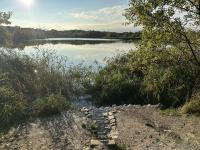 A pond near our hotel, good for running.
