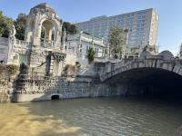 The mouth where the Wienfluss exits