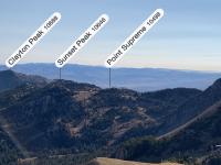 Looking east from Mount Baldy. My plan was to hike Mount Baldy, Sugarloaf, Devil's Castle, and Point Supreme.