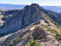 A view of Devil's Castle from the Sugarloaf shoulder.