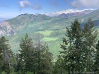 View of Mahogany Mountain (left) and snow-covered Little Cottonwood ridge, with Chris Flat (center)