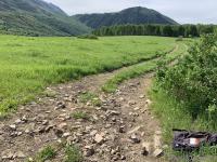 Timpooneke Road through Chris Flat (not my backpack)