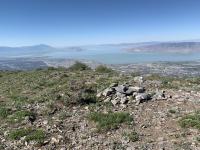 Small cairn at the top, looking southwest