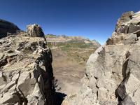 A couloir into Timpanogos Basin