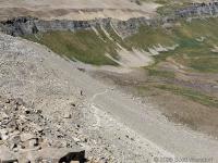The shadow of the big rock next to the trail looked like someone furtively taking a bathroom break