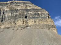 View of the two shelters: Emerald Lake shelter (right) and Mount Timpanogos shelter (top left).