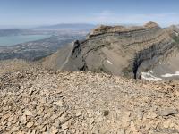 Looking northwest toward Mount Timpanogos with Emerald Lake at right.
