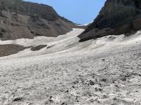 Looking back up toward Glacier Saddle after a difficult glissade.